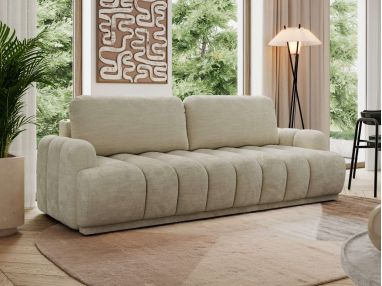Sofa ACCORIDO - beżowy, szenil gładki
