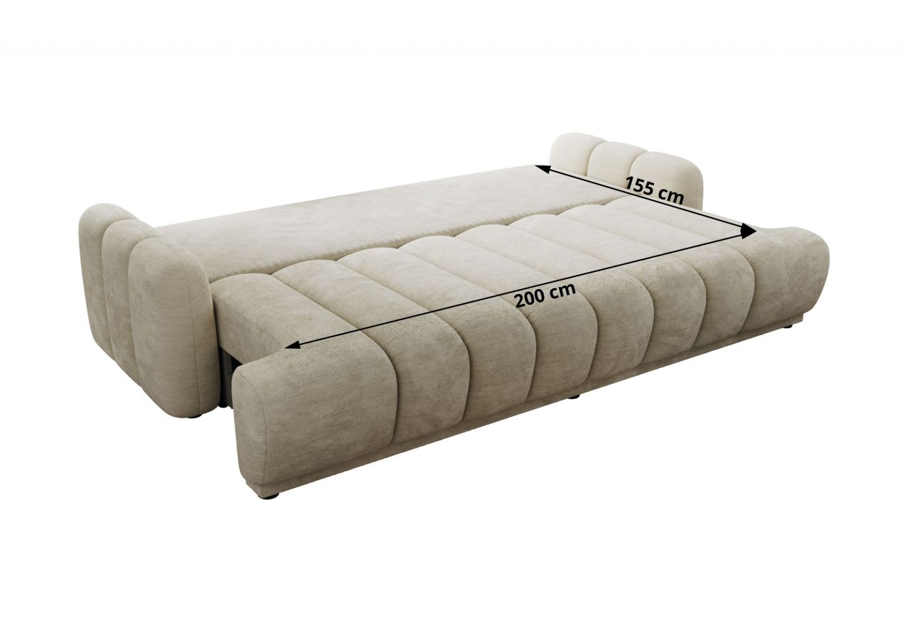 Sofa ACCORIDO - beżowy, szenil gładki