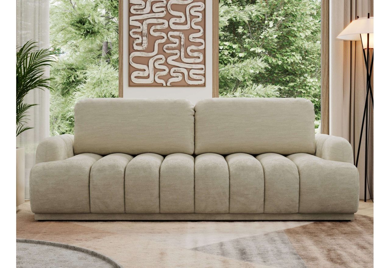 Sofa ACCORIDO - beżowy, szenil gładki
