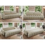 Sofa ACCORIDO - beżowy, szenil gładki