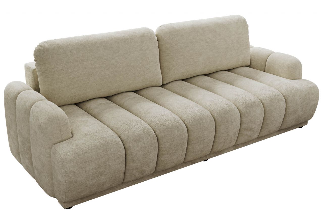Sofa ACCORIDO - beżowy, szenil gładki