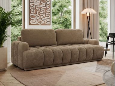 Sofa ACCORIDO - brązowy, szenil gładki