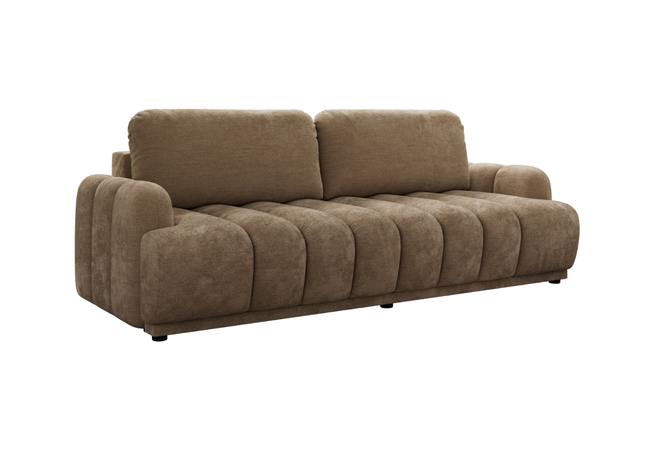 Sofa ACCORIDO - brązowy, szenil gładki