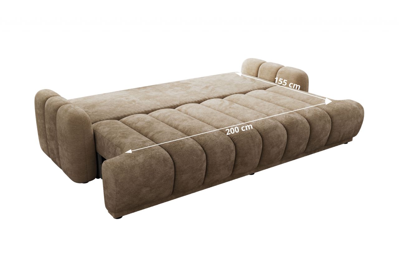 Sofa ACCORIDO - brązowy, szenil gładki