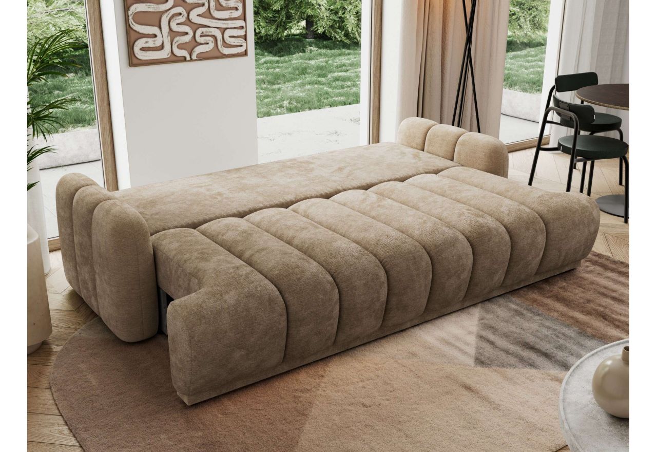 Sofa ACCORIDO - brązowy, szenil gładki