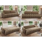 Sofa ACCORIDO - brązowy, szenil gładki