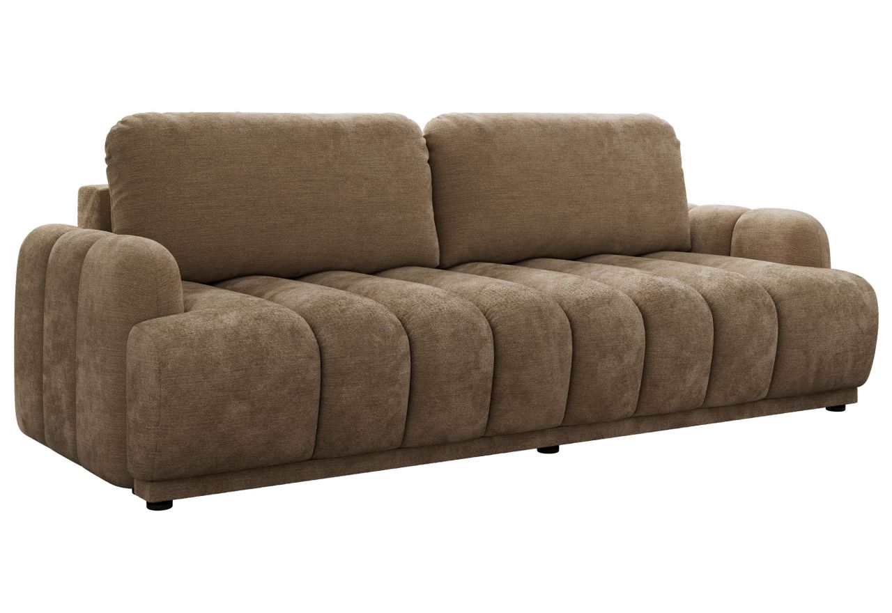 Sofa ACCORIDO - brązowy, szenil gładki