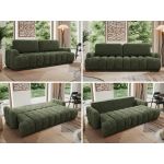 Sofa ACCORIDO - ciemnozielony, szenil gładki