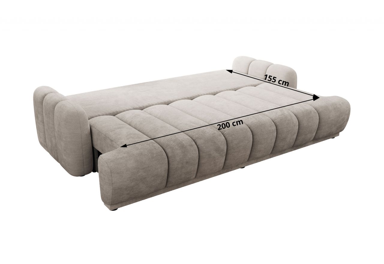 Sofa ACCORIDO - jasnoszary, szenil gładki