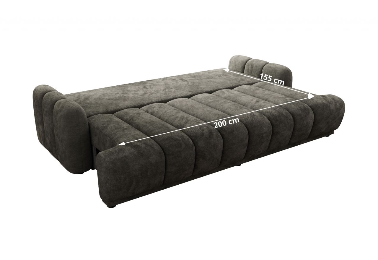 Sofa ACCORIDO - ciemnoszary, szenil gładki