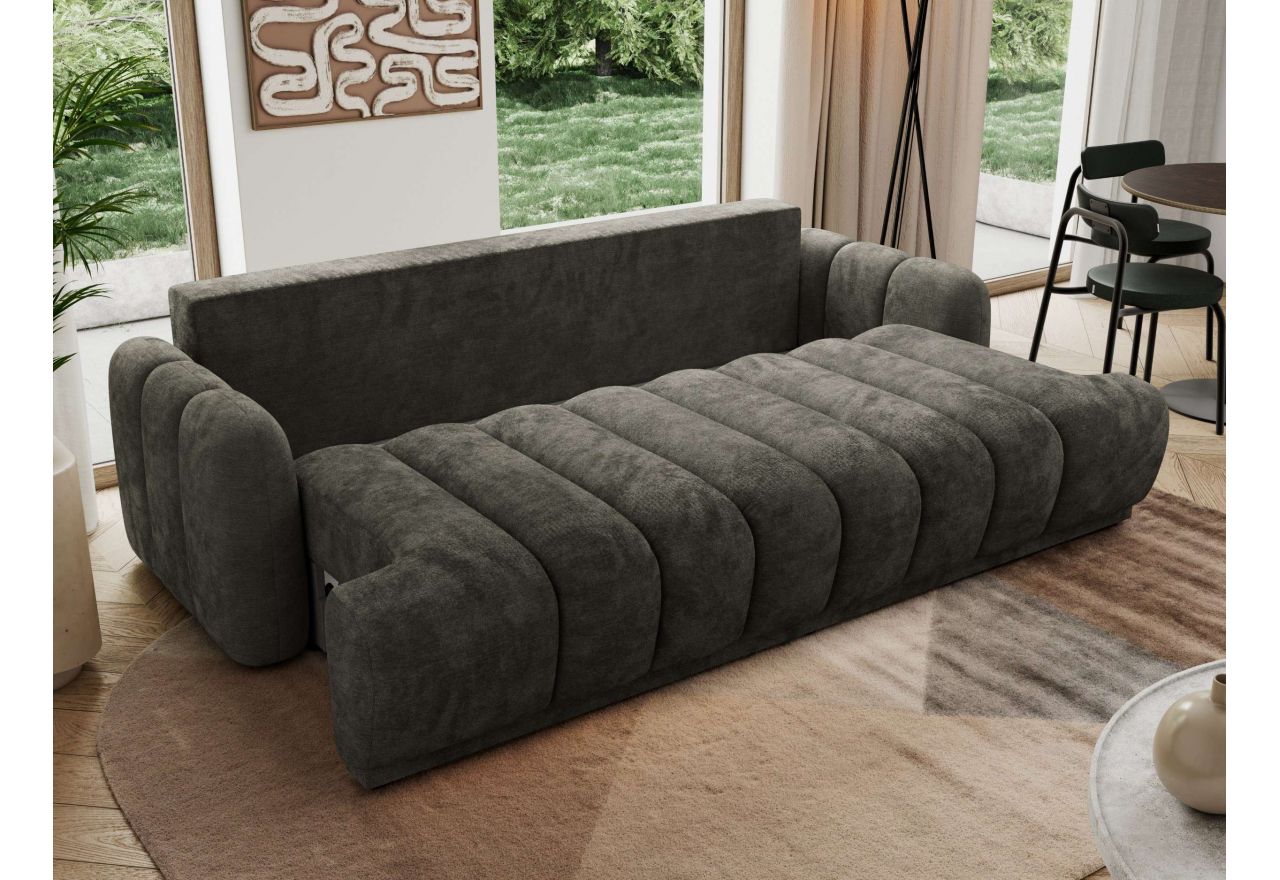Sofa ACCORIDO - ciemnoszary, szenil gładki