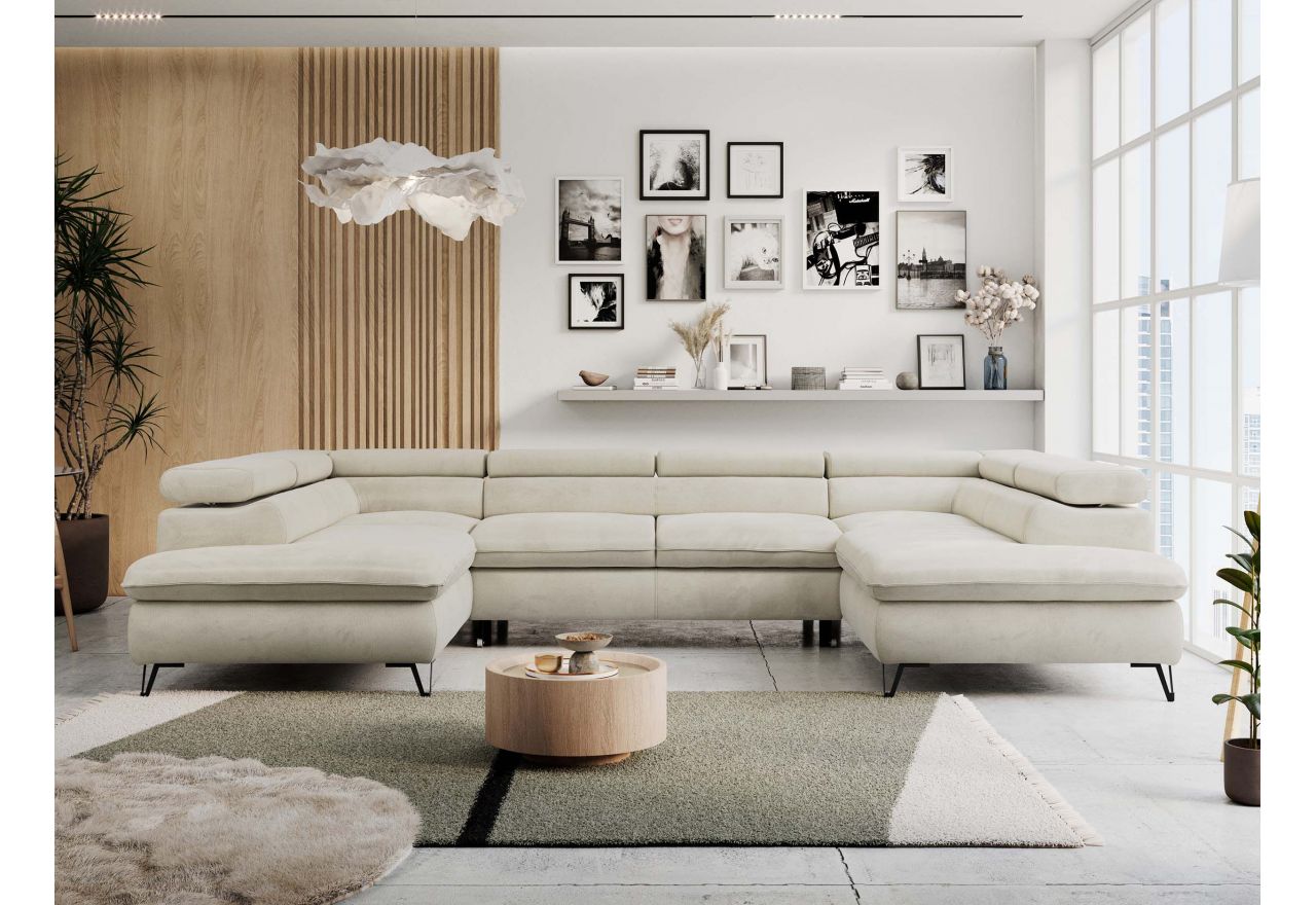 Narożnik PETER U - Monolith 02 - beżowy - OUTLETU