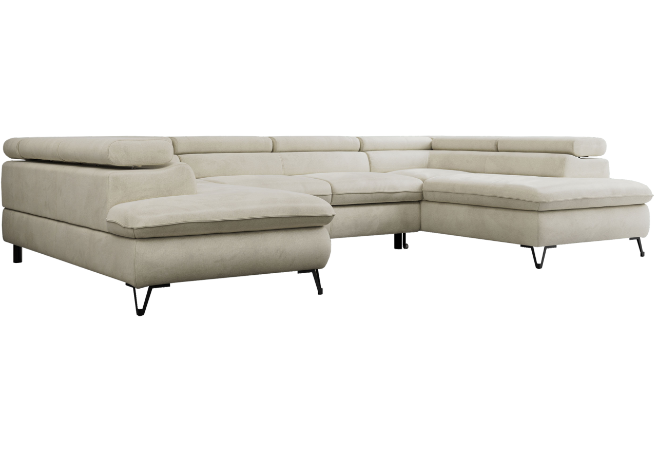 Narożnik PETER U - Monolith 02 - beżowy - OUTLETU