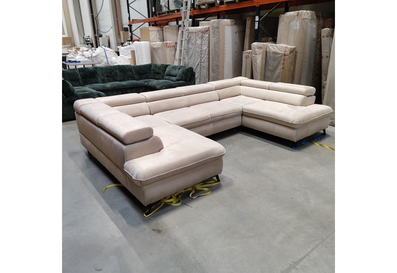 Narożnik PETER U - Monolith 02 - beżowy - OUTLETU