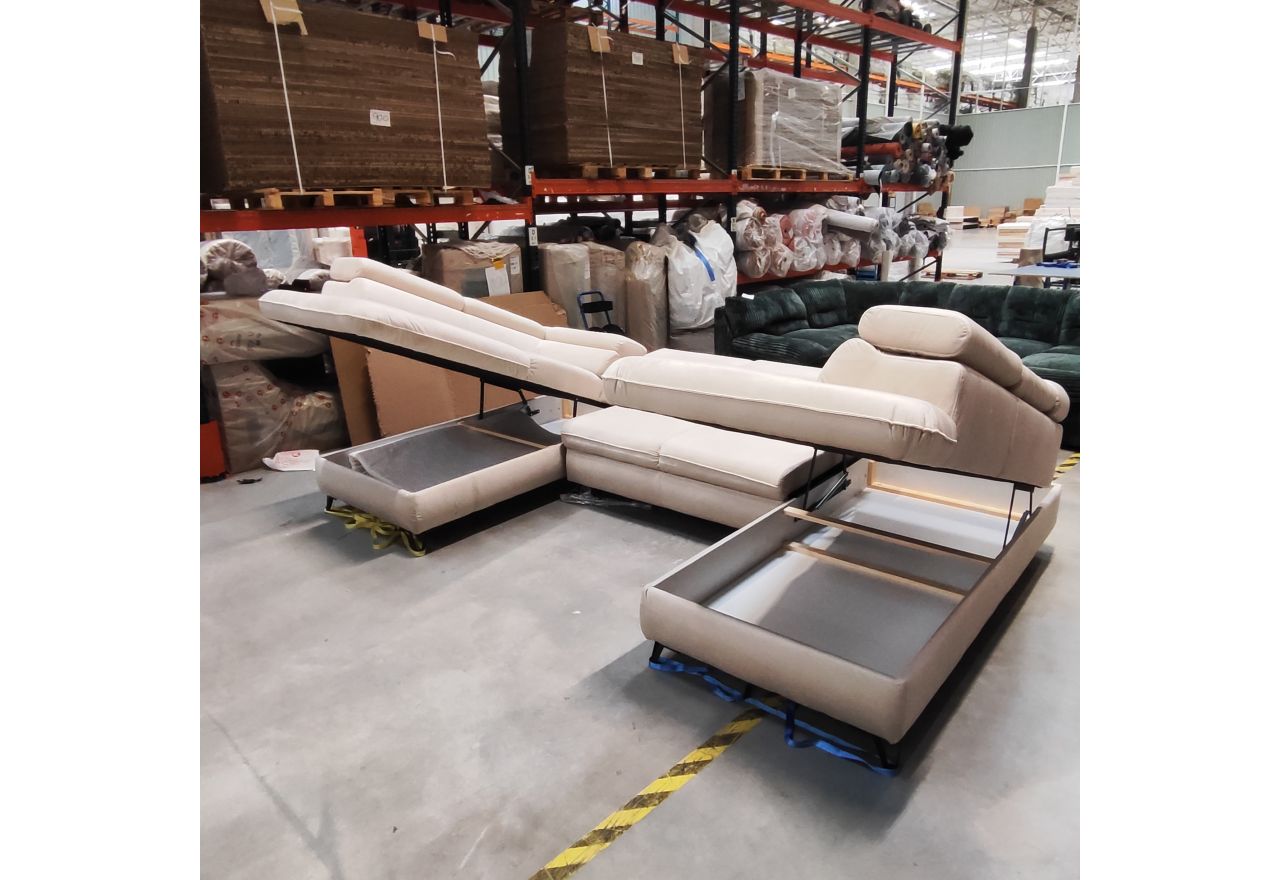 Narożnik PETER U - Monolith 02 - beżowy - OUTLETU