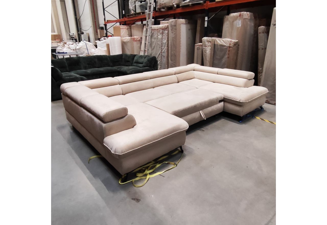 Narożnik PETER U - Monolith 02 - beżowy - OUTLETU