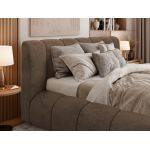 Łóżko tapicerowane NUEBA CLASSIC 180x200 - brązowy, welwet