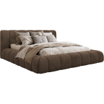 Łóżko tapicerowane NUEBA CLASSIC 200x200 - brązowy, welwet