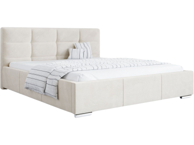 Designerskie łóżko tapicerowane 160x200 cm do sypialni z opcją wyboru stelaża - LATON / Monolith 25090