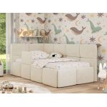 Łóżko dziecięce ARVO ALTA 90x200 - materac multipocket - kremowy, struktura - strona lewa