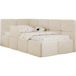 Łóżko dziecięce ARVO ALTA 90x200 - materac multipocket - kremowy, struktura - strona lewa