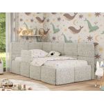 Łóżko dziecięce ARVO ALTA 90x200 - materac multipocket - beżowy, struktura - strona lewa