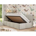 Łóżko dziecięce ARVO ALTA 90x200 - materac multipocket - beżowy, struktura - strona lewa