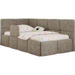 Łóżko dziecięce ARVO ALTA 90x200 - materac multipocket - szary, struktura - strona lewa