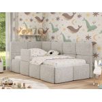 Łóżko dziecięce ARVO ALTA 90x200 - materac multipocket - jasnoszary, struktura - strona lewa