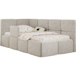 Łóżko dziecięce ARVO ALTA 90x200 - materac multipocket - jasnoszary, struktura - strona lewa