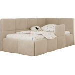 Łóżko dziecięce ARVO ALTA 90x200 - kremowy, plusz - strona prawa