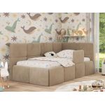Łóżko dziecięce ARVO ALTA 90x200 - materac multipocket - beżowy, plusz - strona prawa