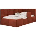 Łóżko dziecięce ARVO ALTA 90x200 - pomarańczowy, plusz - strona prawa