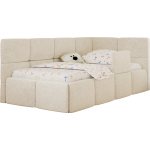 Łóżko dziecięce ARVO ALTA 90x200 - materac multipocket - kremowy, struktura - strona prawa