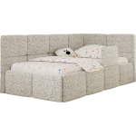 Łóżko dziecięce ARVO ALTA 90x200 - materac pocket - beżowy, struktura - strona prawa