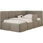 Łóżko dziecięce ARVO ALTA 90x200 - materac multipocket - szary, struktura - strona prawa