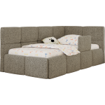 Łóżko dziecięce ARVO ALTA 90x200 - ciemnobeżowy, struktura - strona prawa