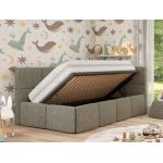 Łóżko dziecięce ARVO ALTA 90x200 - ciemnobeżowy, struktura - strona prawa