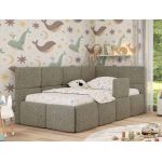 Łóżko dziecięce ARVO ALTA 90x200 - materac multipocket - ciemnobeżowy, struktura - strona prawa