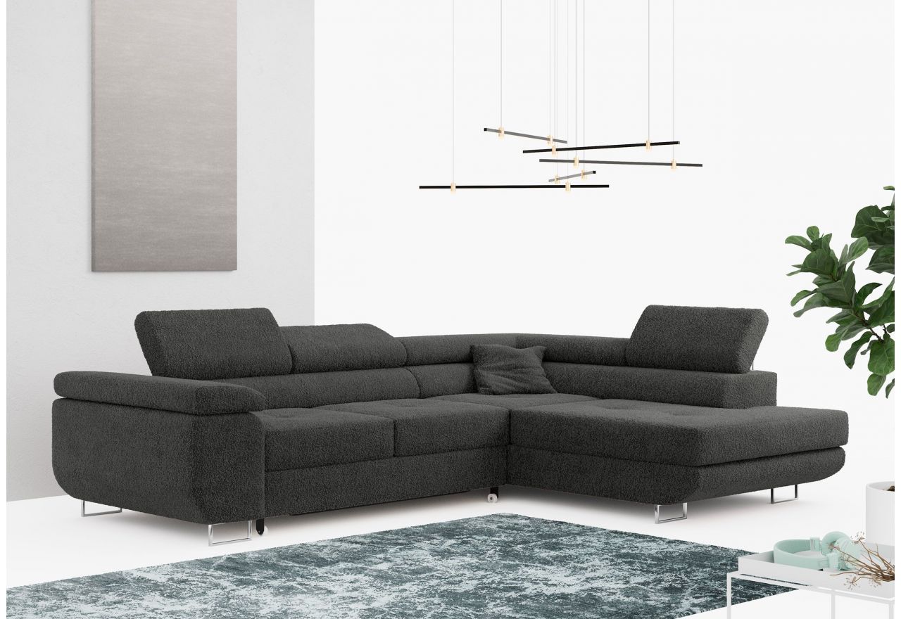 Narożnik GUSTAW L - Abriamo 08 - szary - OUTLETU