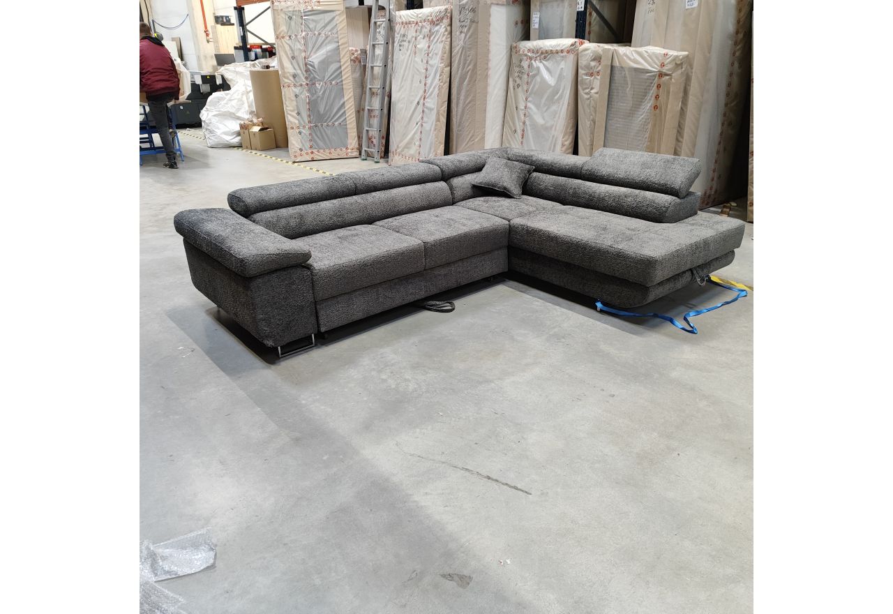 Narożnik GUSTAW L - Abriamo 08 - szary - OUTLETU