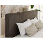 Łóżko tapicerowane LUMARO CLASSIC 160x200 - materac pocket - brązowy, welwet