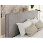 Łóżko tapicerowane LUMARO CLASSIC 140x200 - materac multipocket - szary, welwet