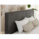 Łóżko tapicerowane LUMARO CLASSIC 180x200 - materac pocket - szary, welwet