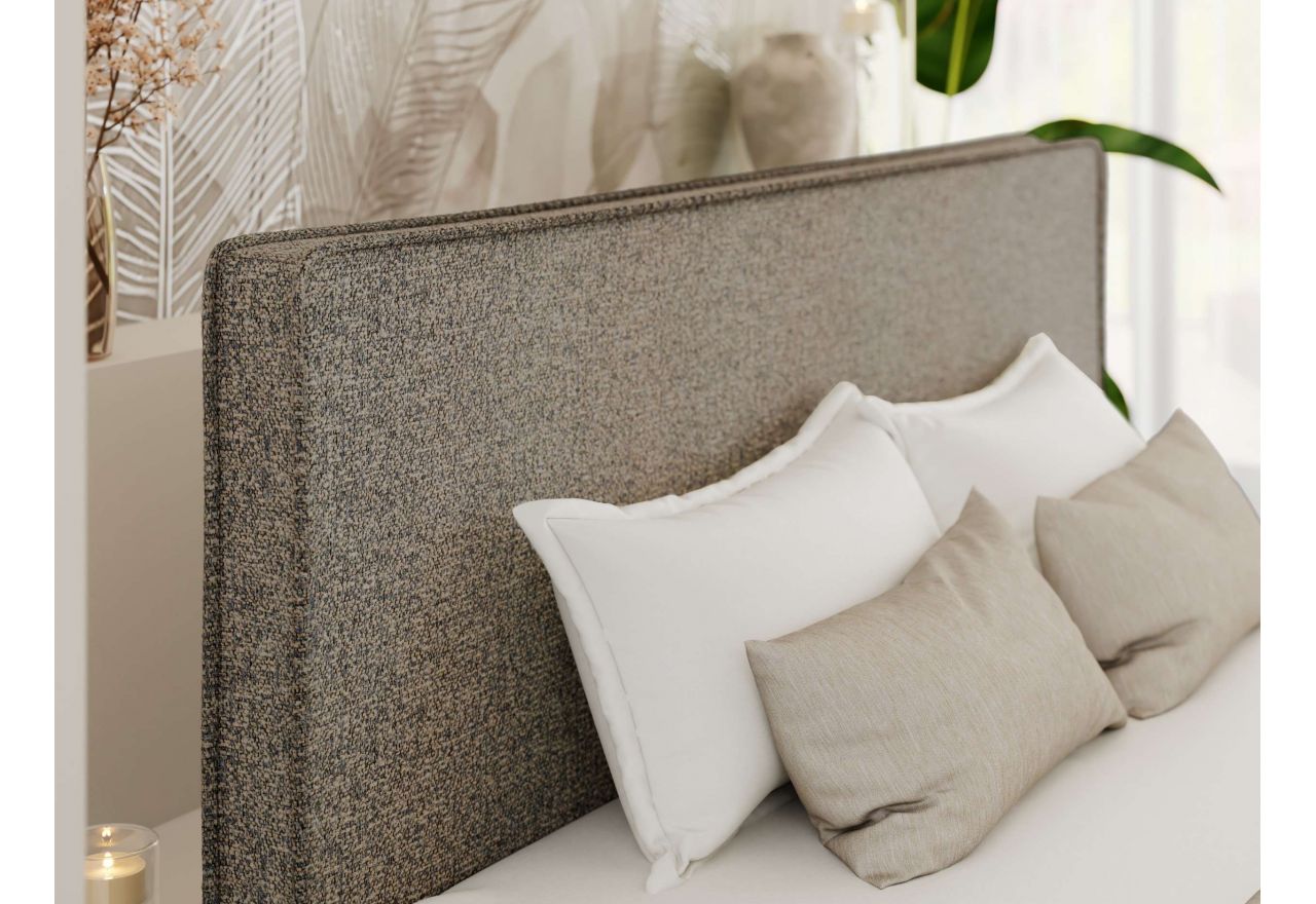 Łóżko tapicerowane LUMARO CLASSIC 180x200 - szary, struktura