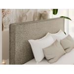 Łóżko tapicerowane LUMARO CLASSIC 140x200 - materac piankowy - ciemnobeżowy, struktura