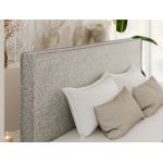 Łóżko tapicerowane LUMARO CLASSIC 180x200 - materac piankowy - jasnoszary, struktura