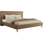 Łóżko tapicerowane LUMARO CLASSIC 180x200 - ciemnoszary, ekoskóra