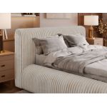 Łóżko tapicerowane TILBEA CLASSIC 160x200 - beżowy, sztruks