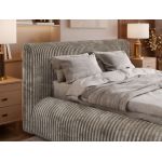 Łóżko tapicerowane TILBEA CLASSIC 180x200 - materac pocket - jasnobrązowy, sztruks